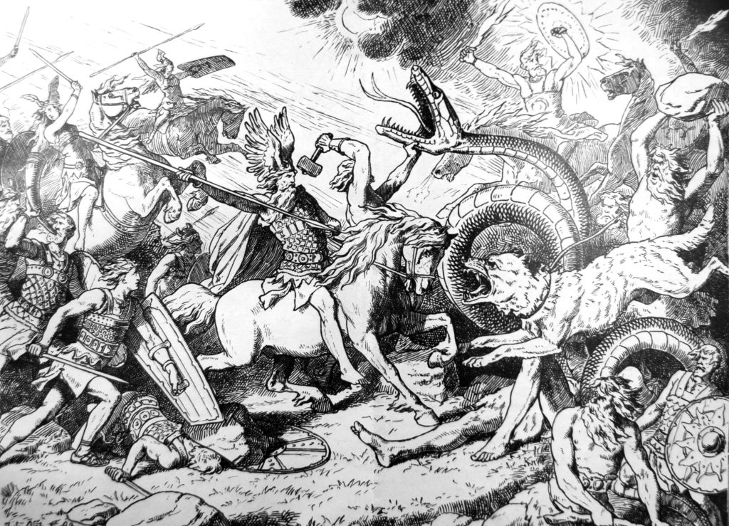 Il Ragnarök, illustrazione di Johannes Gehrts